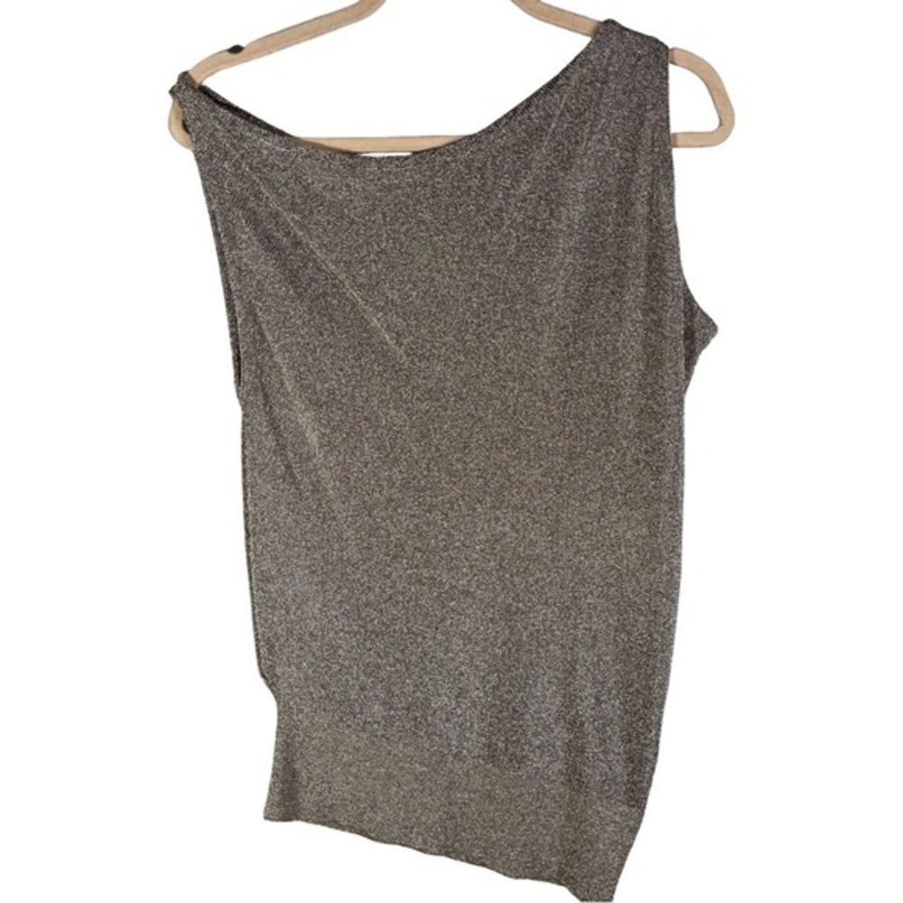 Metallic One-Shoulder Women’s Top - Silver